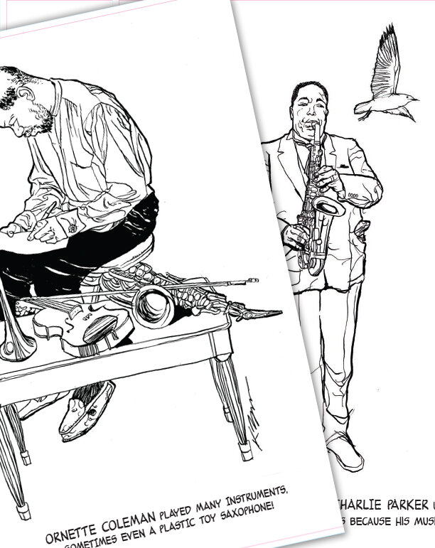 Jazz coloring book â keith henry brown