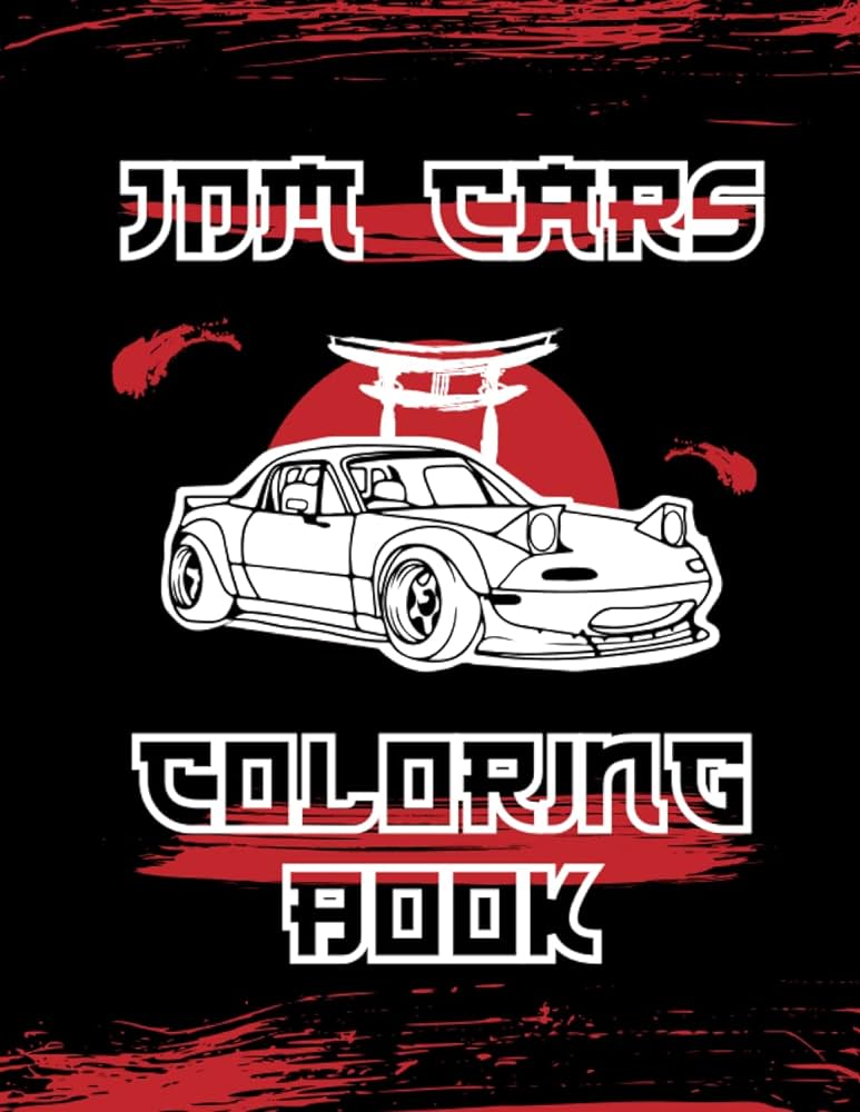 Jdm rs coloring book jdm japanese rs coloring pages for kids adults and jdm rs lovers dream r coloring book hamilton arya books