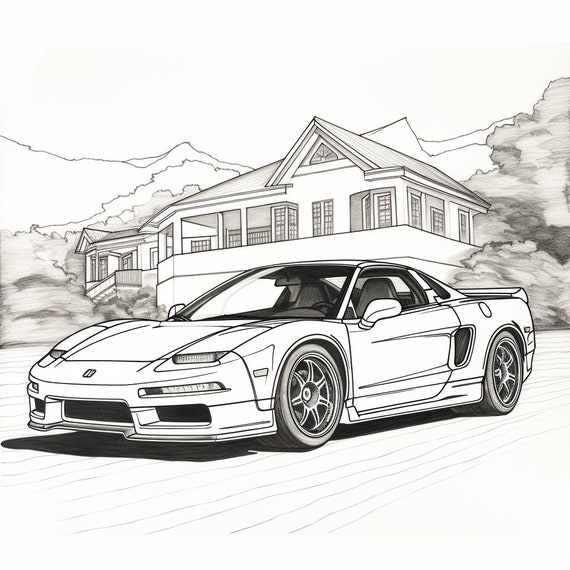 Jdm cars coloring pages downloadable pdf