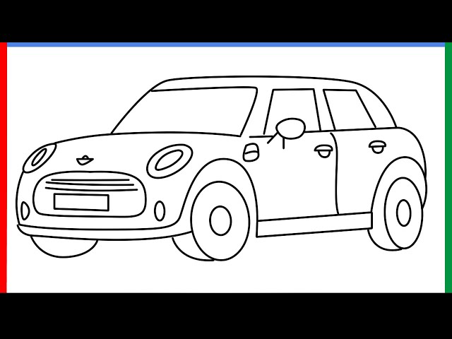 How to draw ini cooper sports car step by step for beginners
