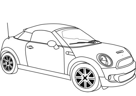 Mini cooper coloring pages free coloring pages