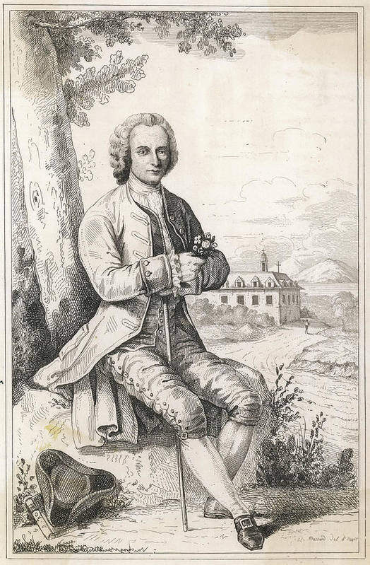 Jean jacques rousseau french writer poster by mary evans picture library