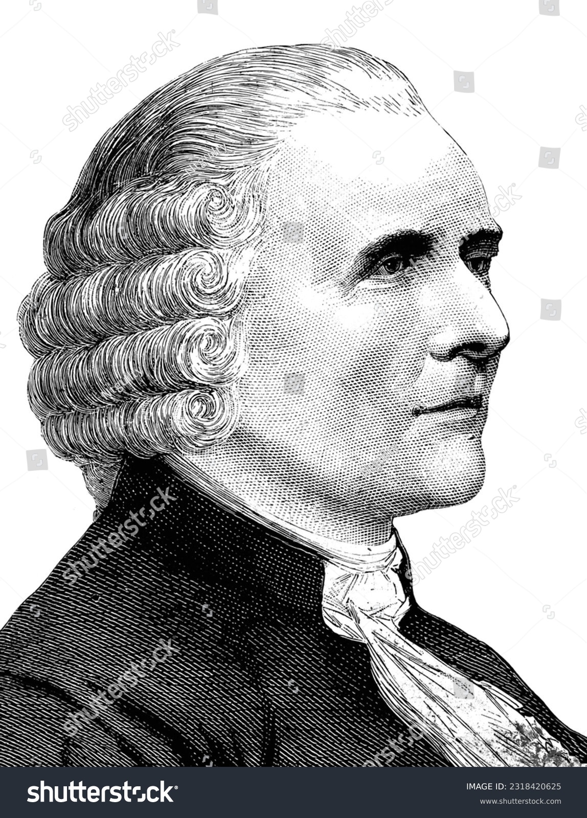 Jeanjacques rousseau june stock vector royalty free
