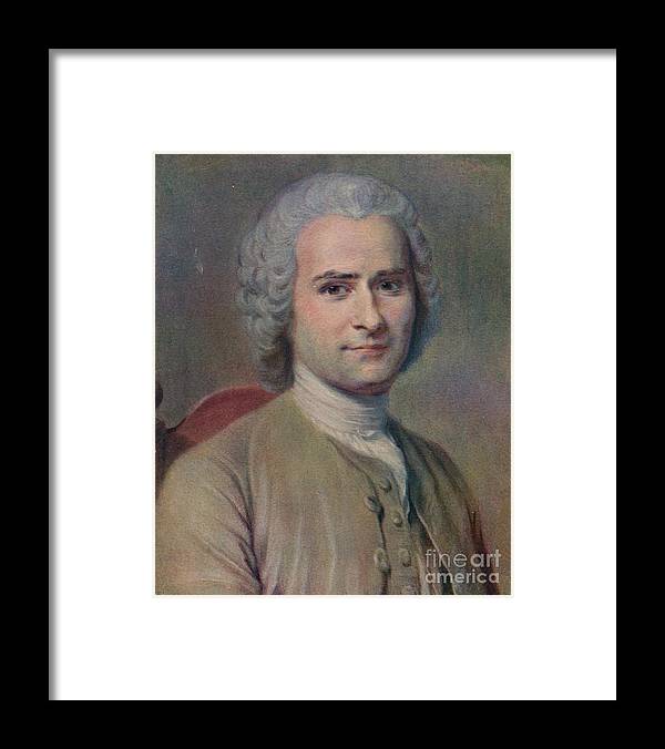 Jean jacques rousseau framed print by print collector