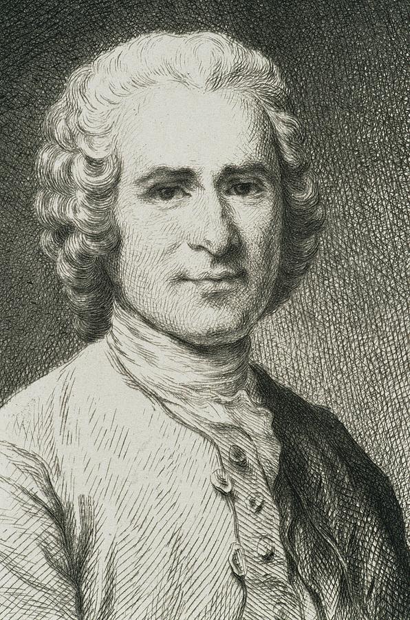 Jean jacques rousseau to drawing by vintage design pics