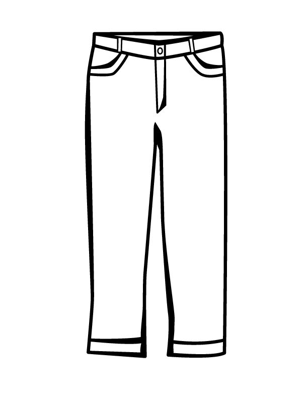 Jeans coloring page pants drawing jeans for genes day jeans drawing