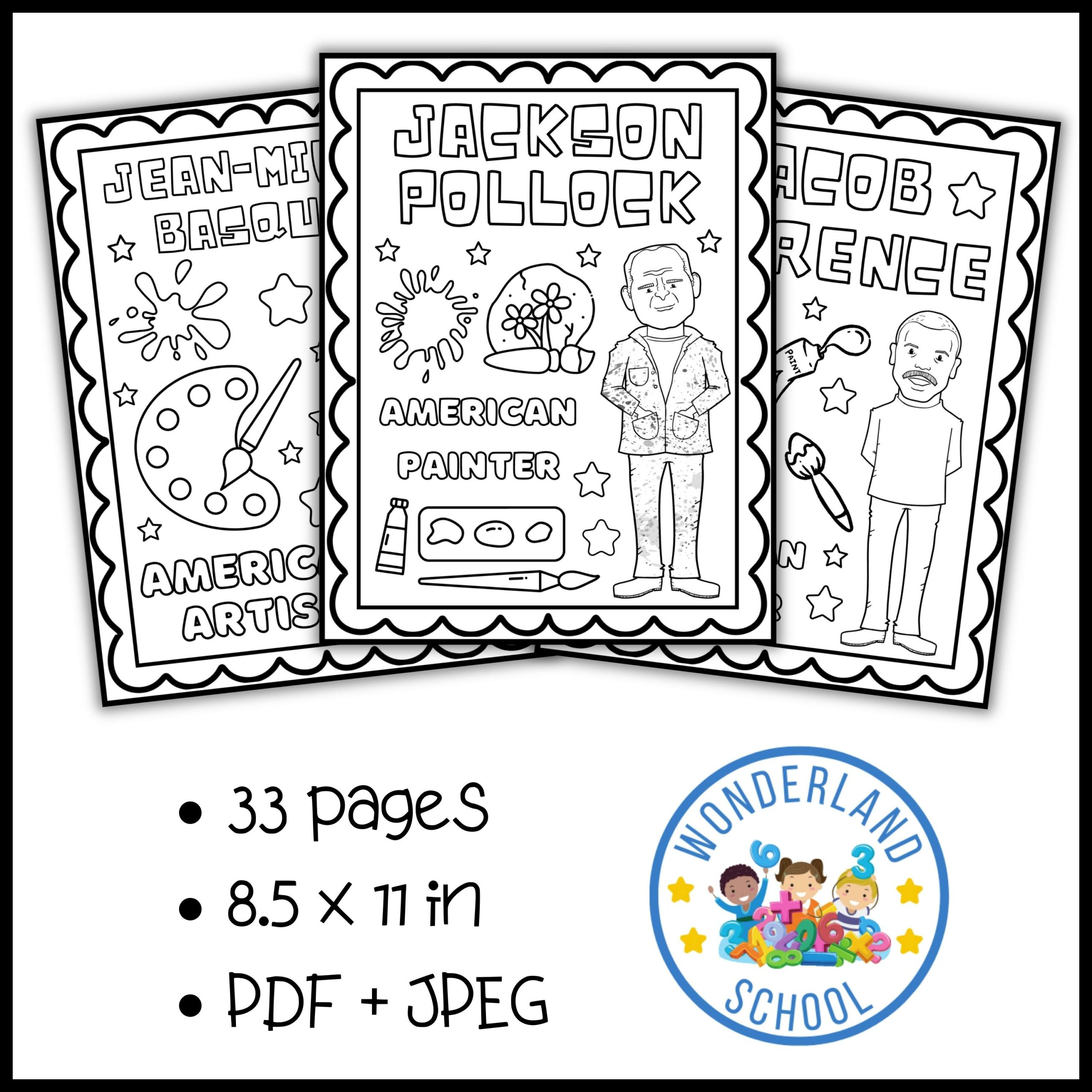 International artists day coloring pages famous artists coloring sheets made by teachers