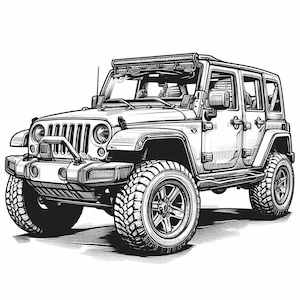 Jeep coloring page