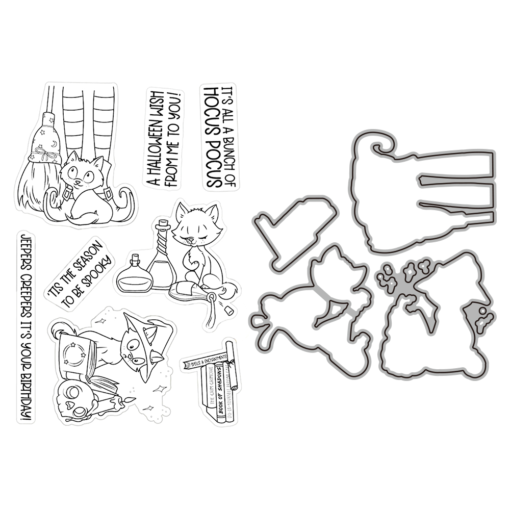 Halloween cat clear tamp metal cutting die new arrival diy crapbooking craft die cut paper template decoration