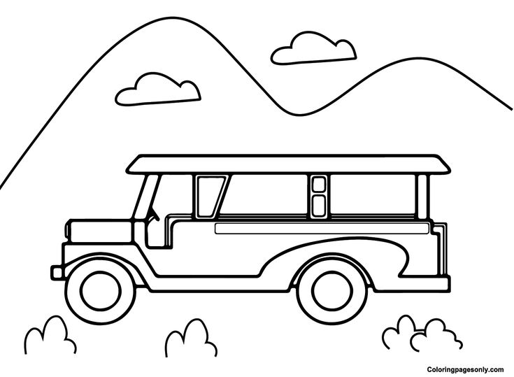 Jeepney coloring pages