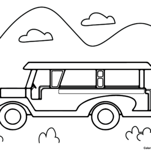 Jeepney coloring pages printable for free download