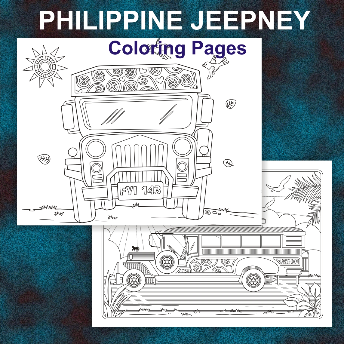 Philippine jeepney coloring pages