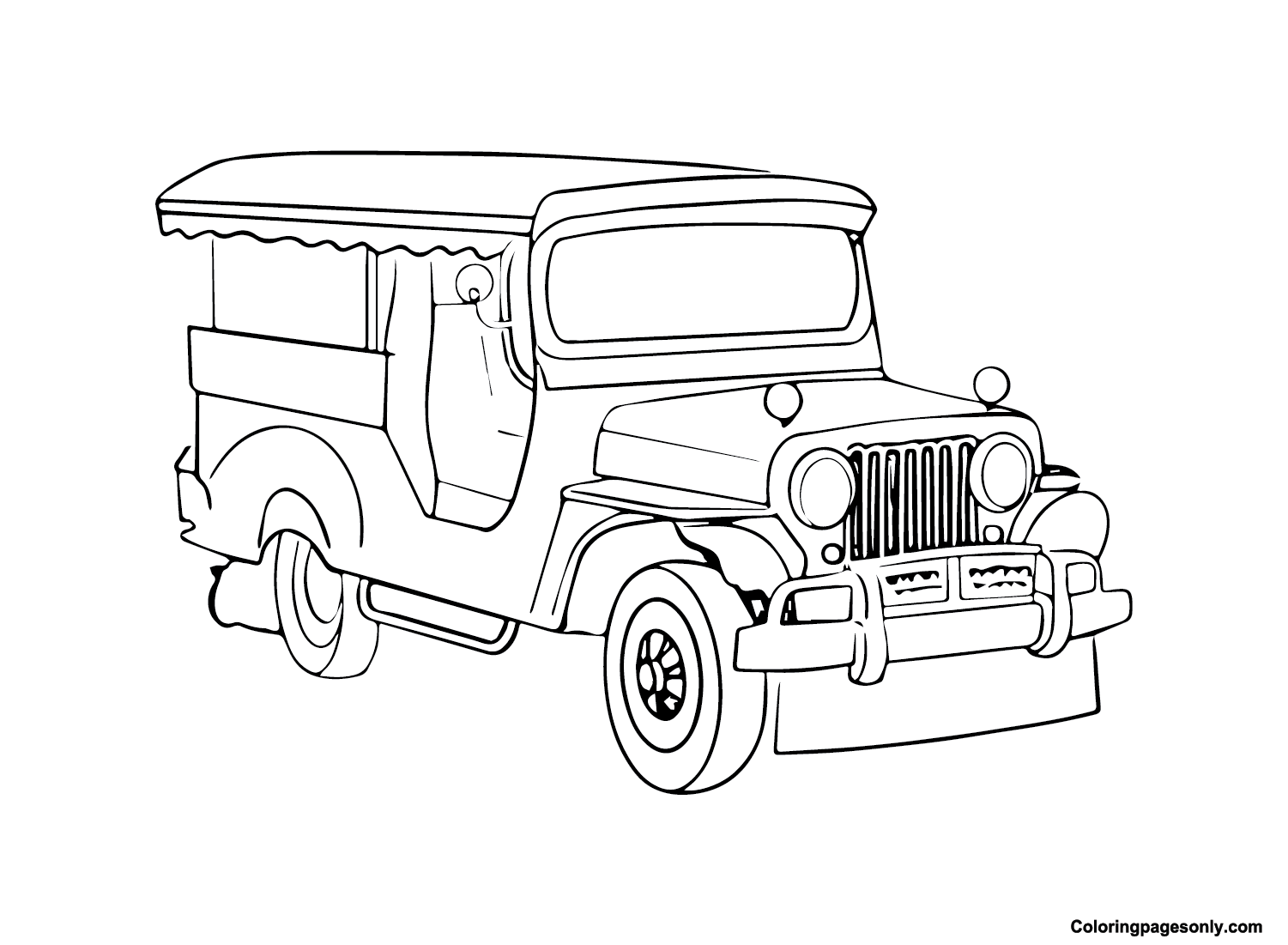 Jeepney coloring pages