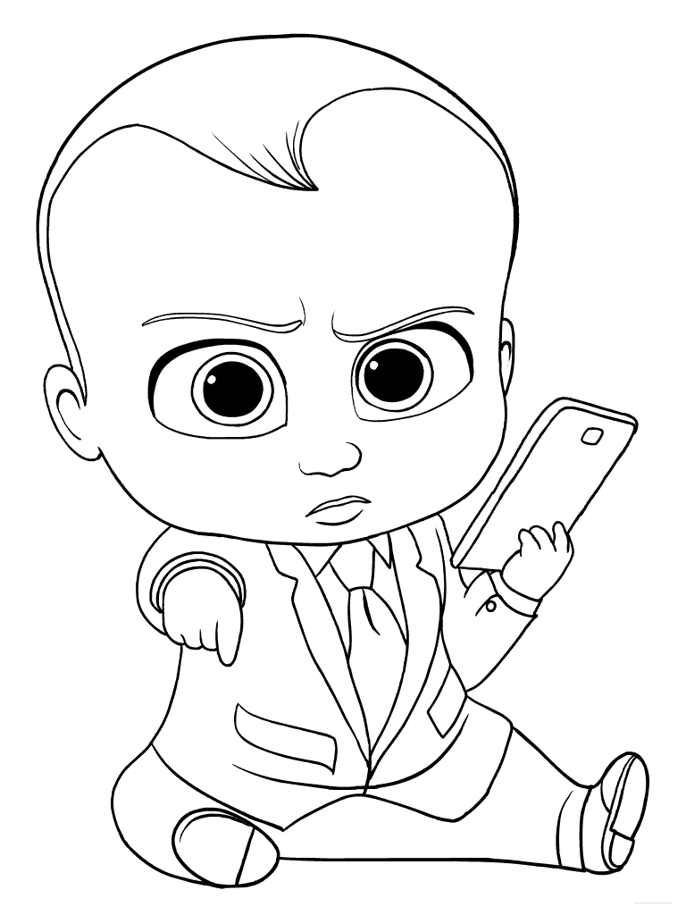 Baby boss serious face fãrbung seite