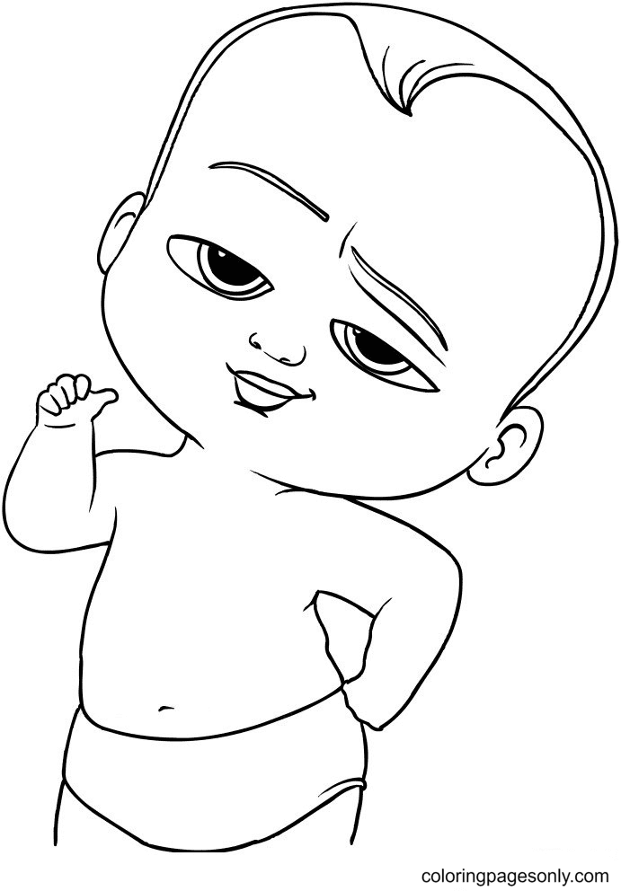 Dibujo de bebã jefe con paãal para colorear
