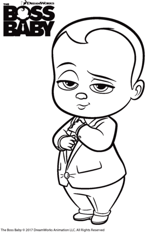 The boss baby coloring page free printable coloring pages