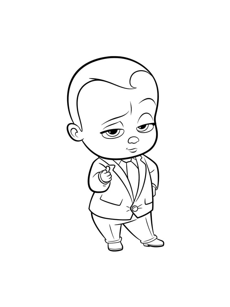 Dibujos de un jefe en paãales para colorear