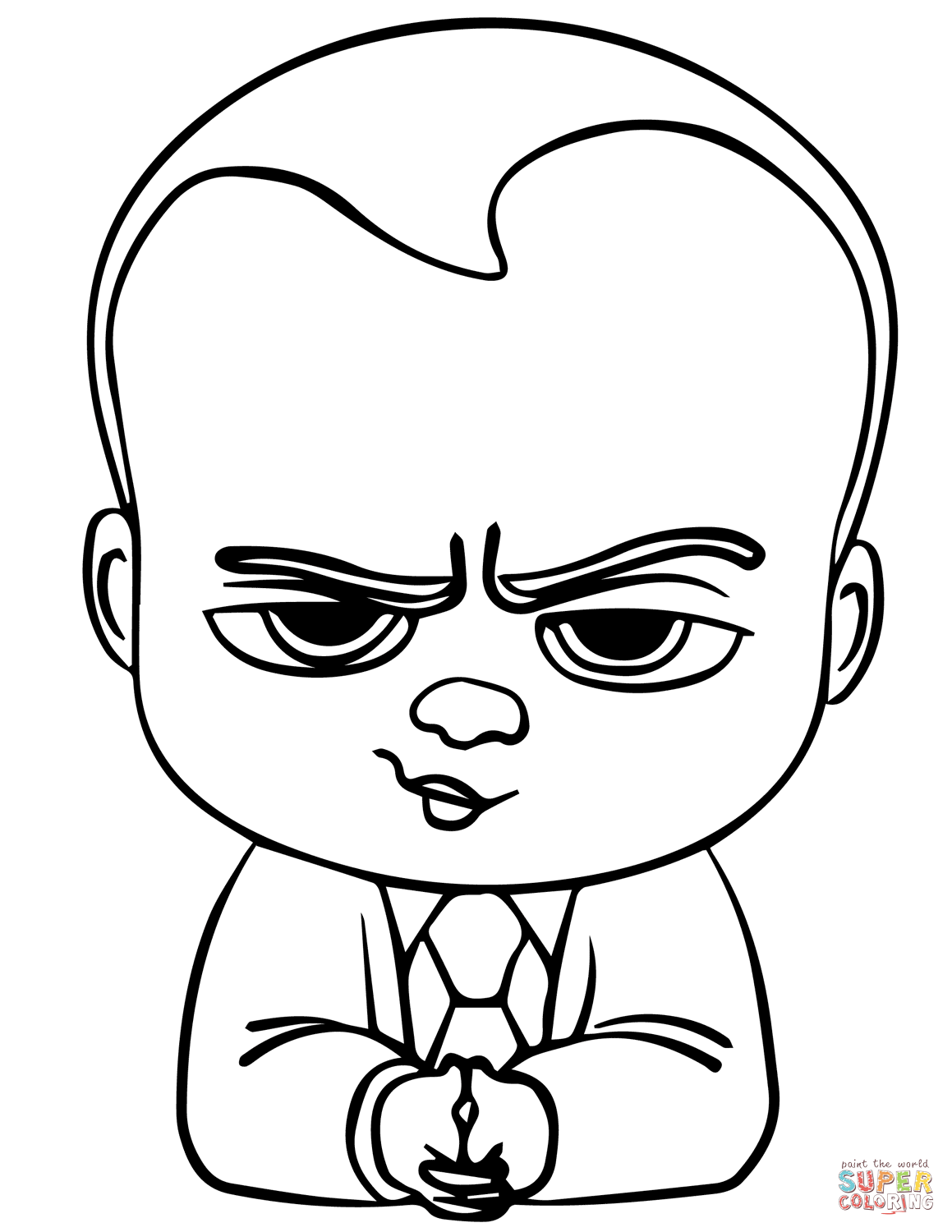 The boss baby coloring page free printable coloring pages
