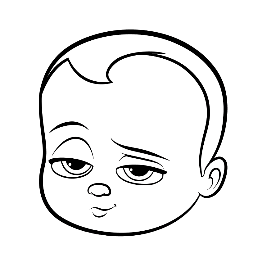 Baby boss coloring to download for free