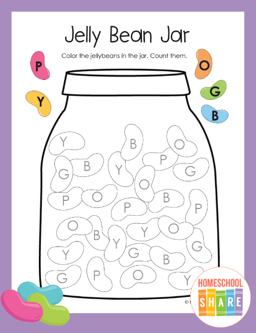 Free jelly bean printables