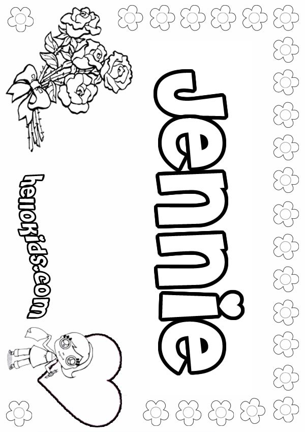 Jennie coloring pages