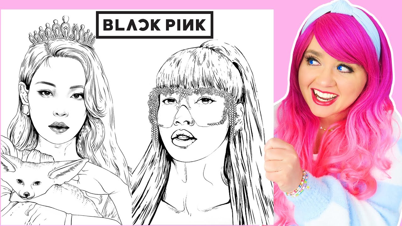 Coloring blackpink lisa jennie coloring pages prisacolor arkers