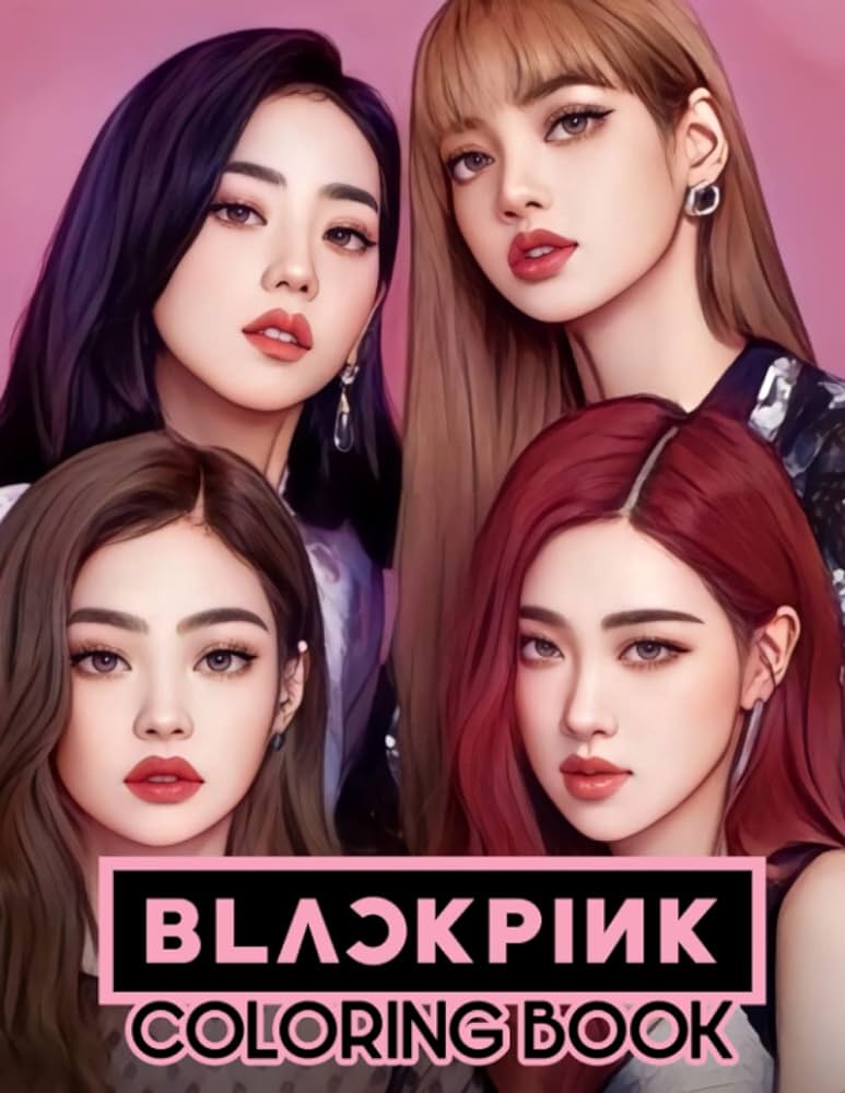 Bláºckpãnk coloring book coloring book for stress relief relaxation and happiness jennie jisoo rose and lisa drawings by enabeleno brook chase brook books