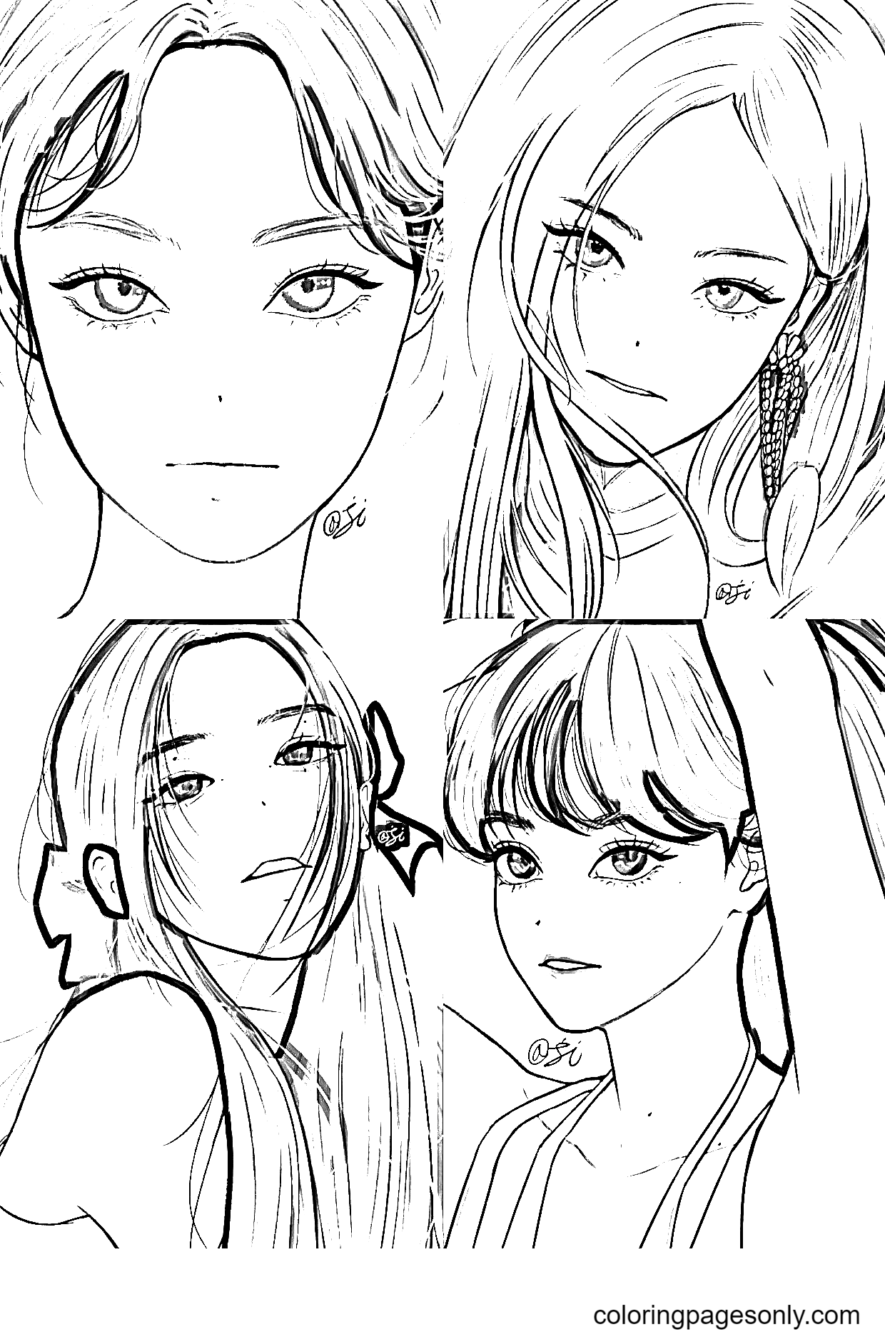 Blackpink coloring pages printable for free download