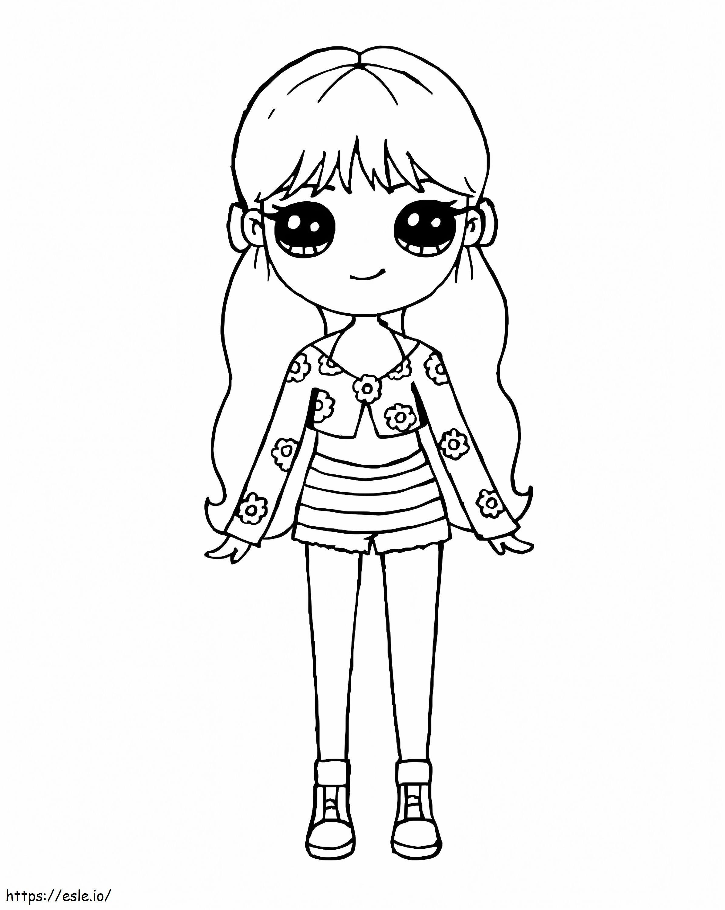 Cute jennie coloring page