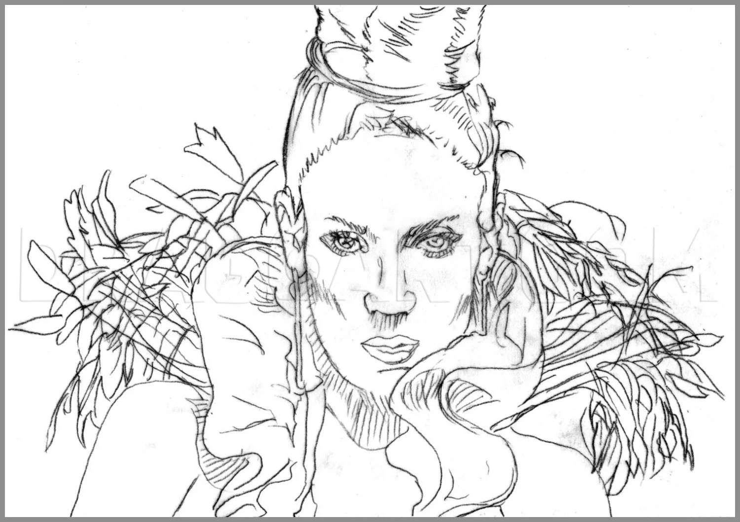 How to draw jennifer lopez easy tutorial steps
