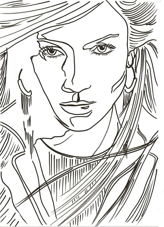 Jennifer lopez drawing by eniko tanyi