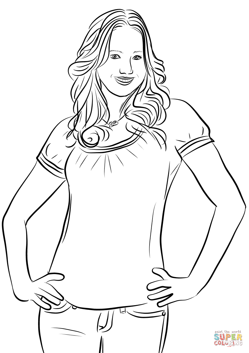 Jennifer lawrence coloring page free printable coloring pages