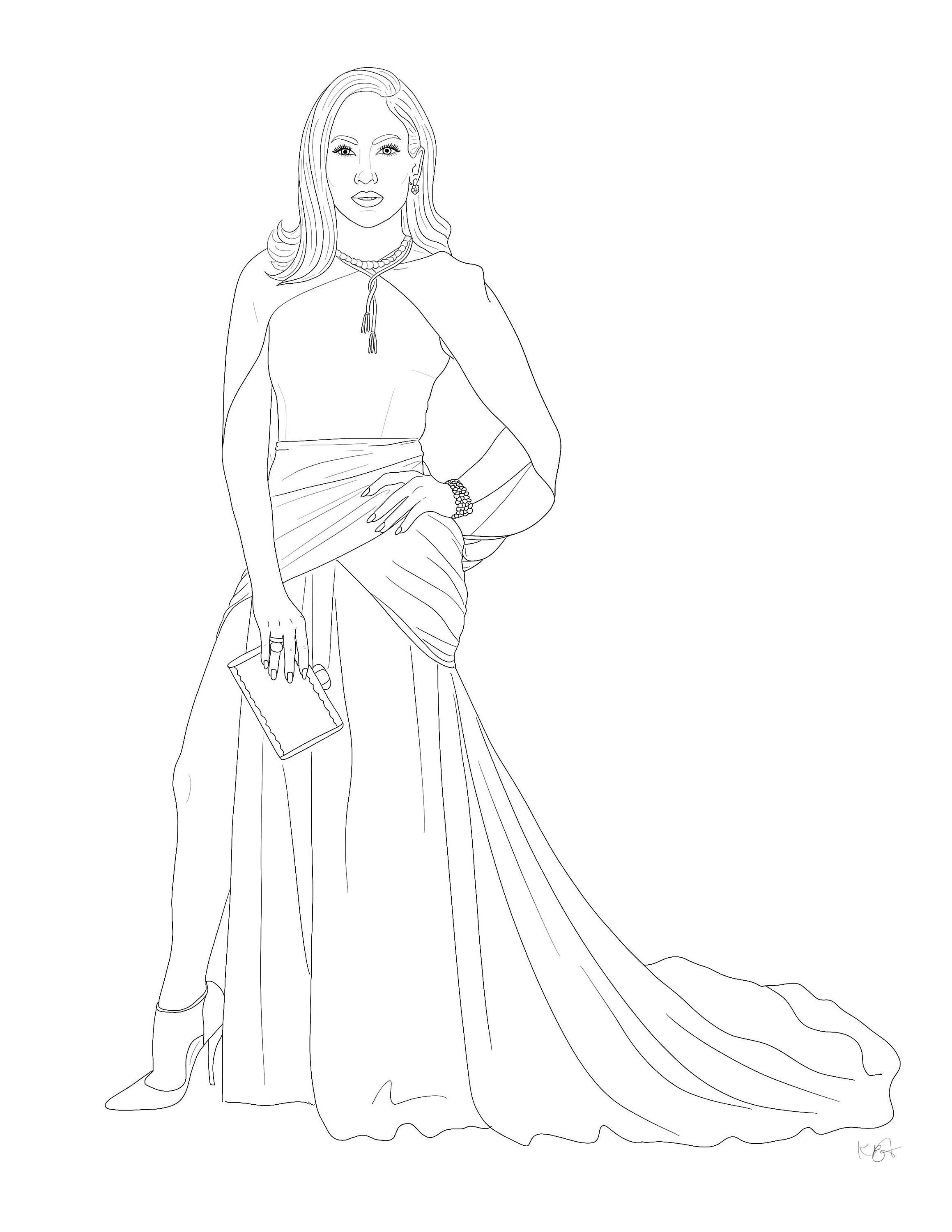 Jennifer lopez coloring pages