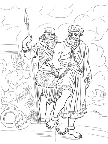 Jeremiah imprisoned coloring page free printable coloring pages