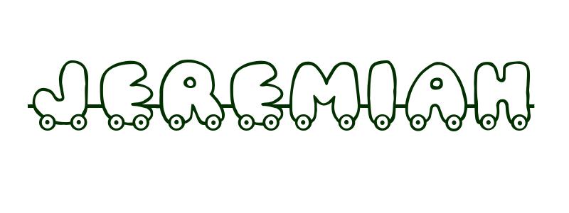 Coloring page first name jeremiah