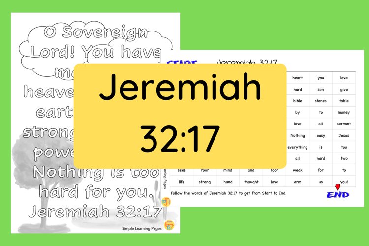 Jeremiah coloring page maze