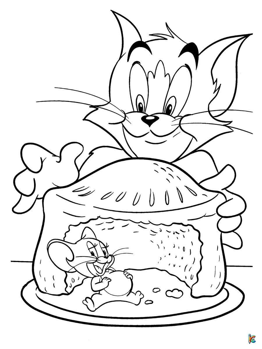 Tom and jerry coloring pages â
