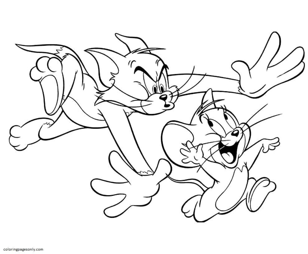 Tom and jerry coloring pages printable for free download