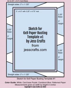 X paper busting template featuring spellbinders
