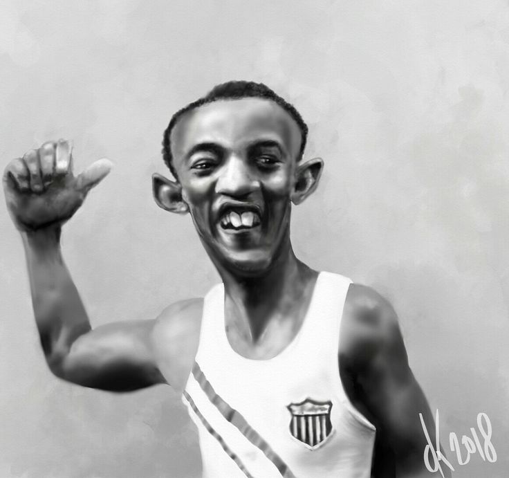 Jesse owens caricature caricaturas