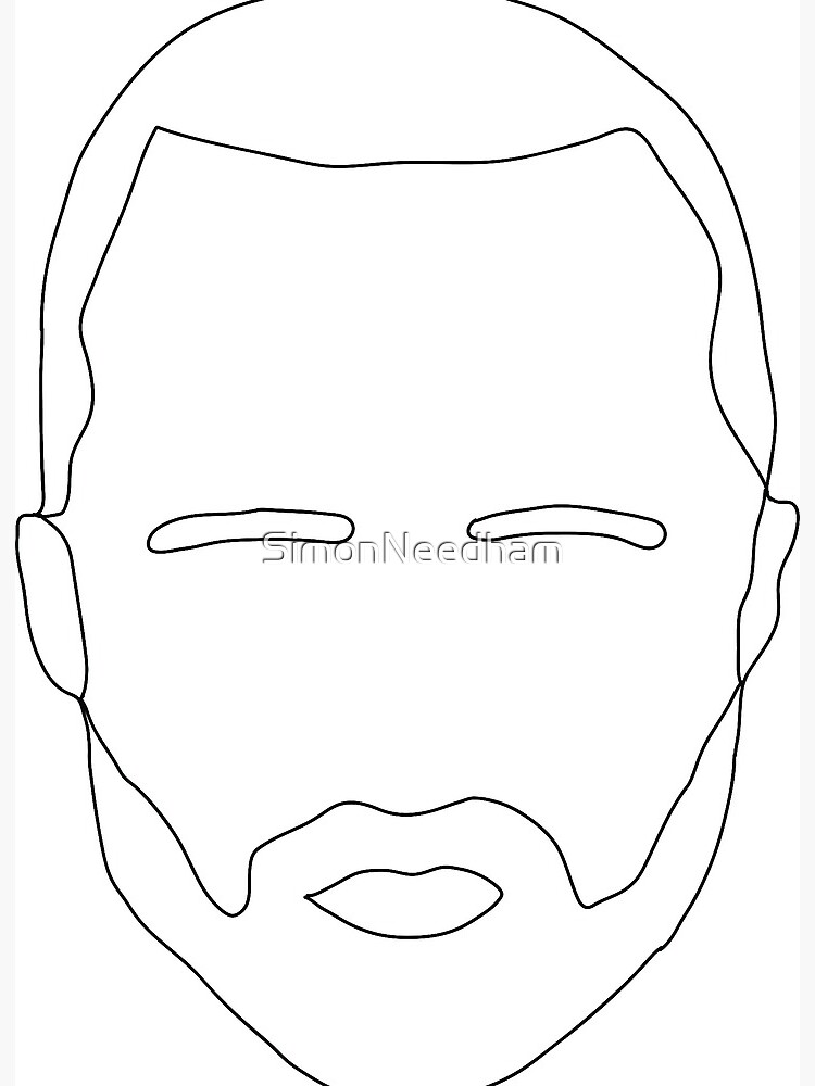 Jesse pinkman minimal line portrait art board print for sale by simonneedham