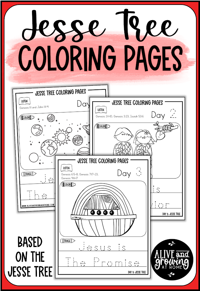 Jesse tree coloring pages