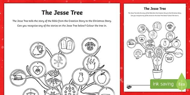 The jesse tree colouring page