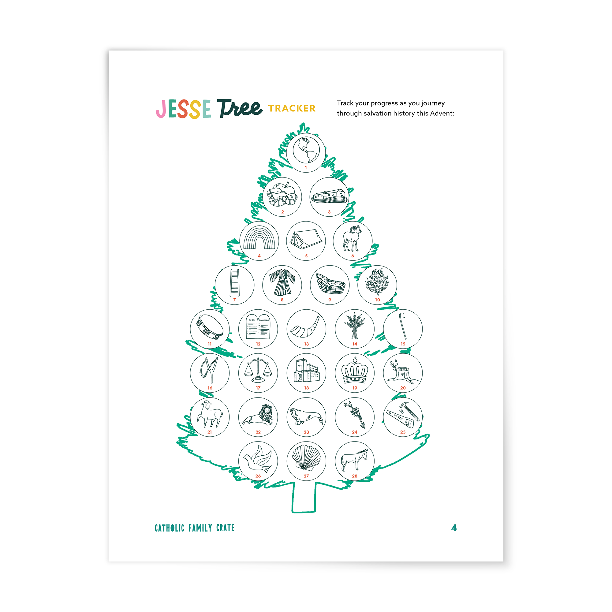 Jesse tree ornaments activity pack â catholic family crate