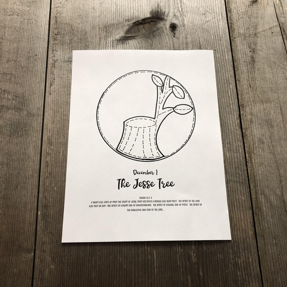 Jesse tree coloring book digital file â katie pawlak