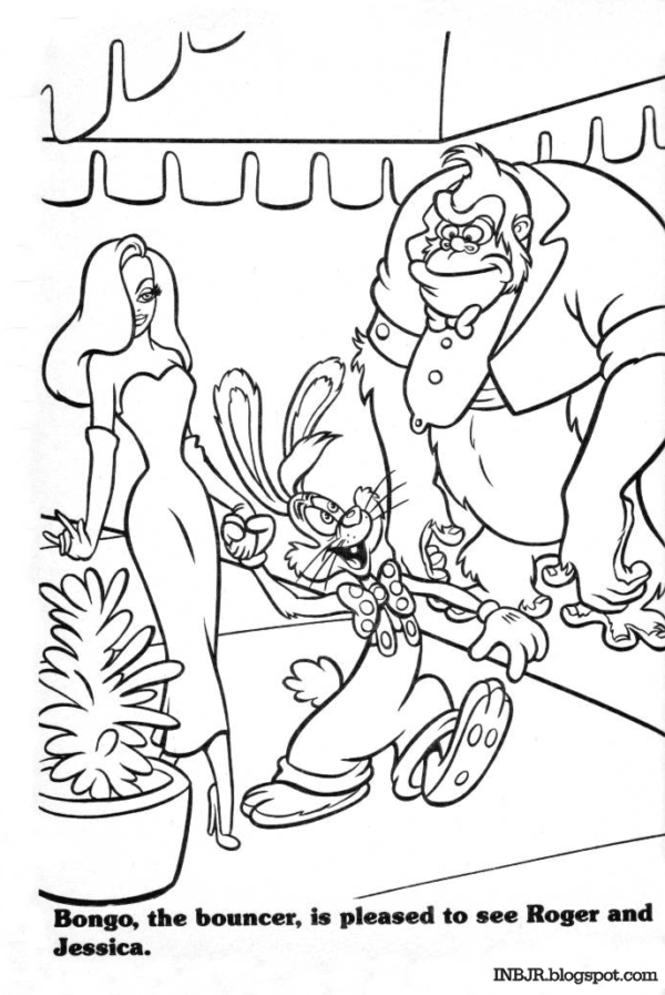 Who framed roger rabbit coloring pages printable for free download