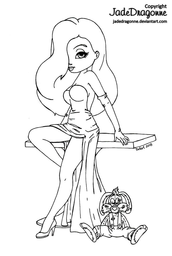 Jessica rabbit by jadedragonne on deviantart jessica rabbit cartoon coloring pages fairy coloring