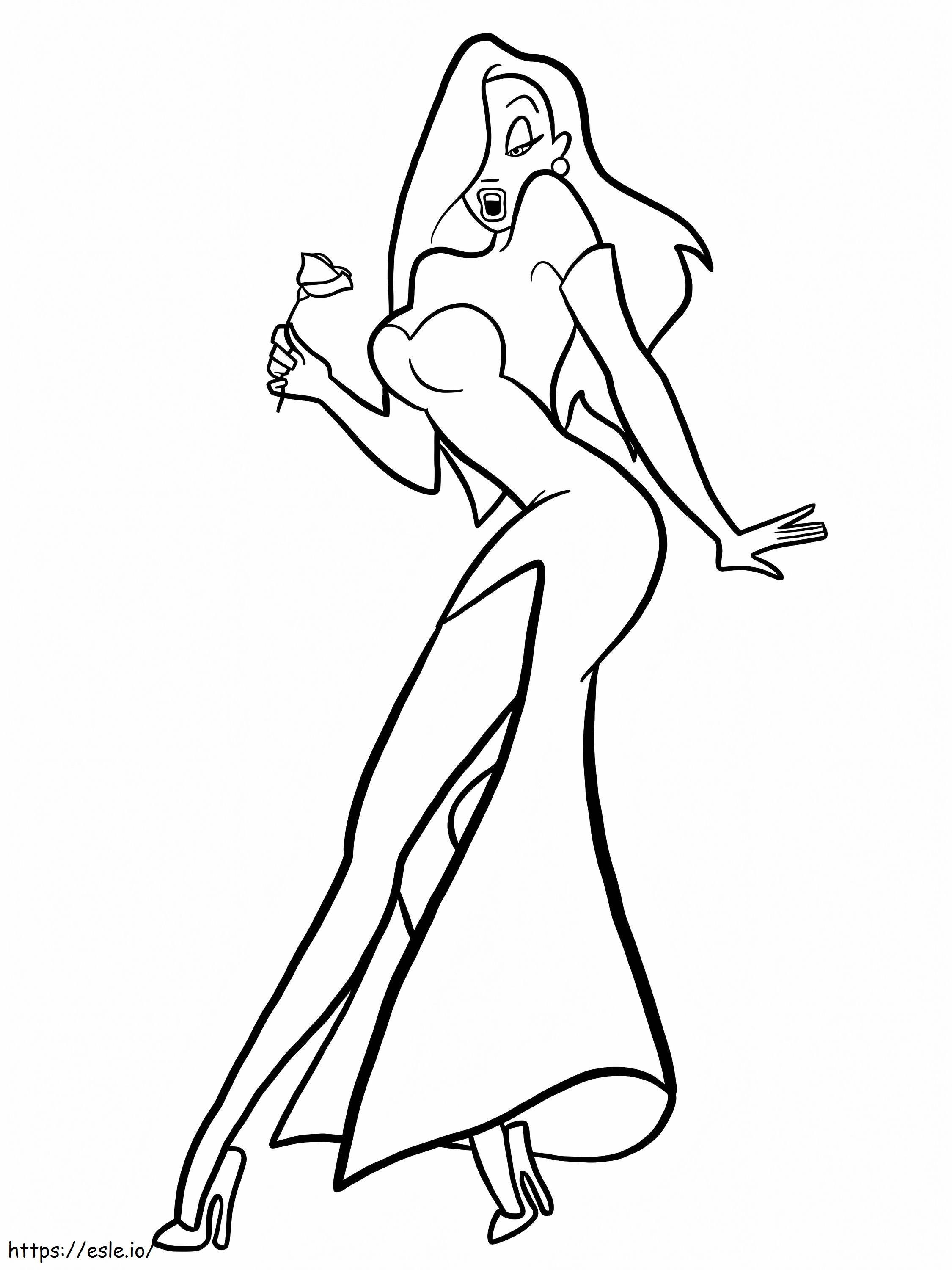 Jessica rabbit singing coloring page
