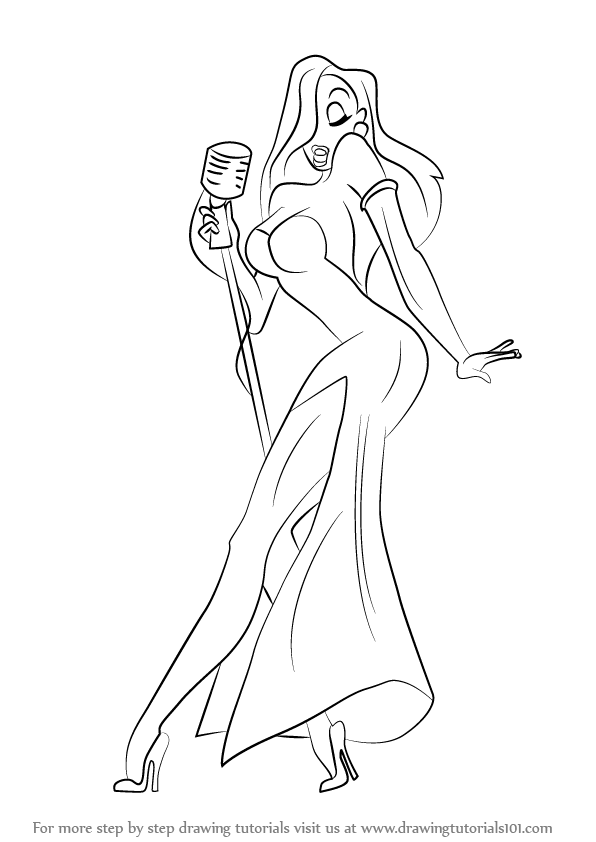 How to draw jessica rabbit jessica rabbit step by step