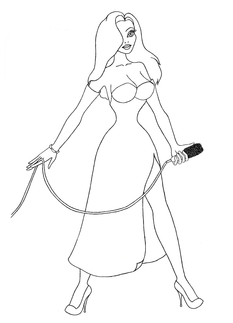 Lineart jessica rabbit by oginart on